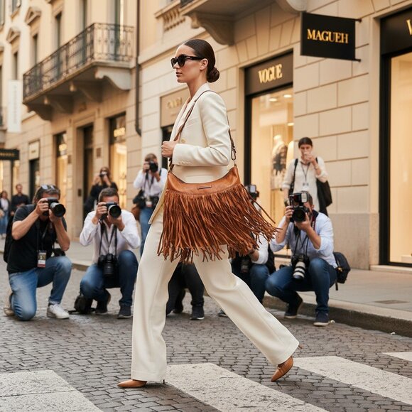 Frye Heidi Fringe Hobo, Whiskey Leather, Rare Vintage EUC - Picture 8 of 12